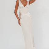 Soul Fire V-Neck Maxi Dress Champagne