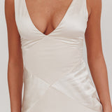Soul Fire V-Neck Maxi Dress Champagne