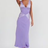 Soul Fire V-Neck Maxi Dress Lilac