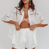 Phoebe Elastic Shorts White