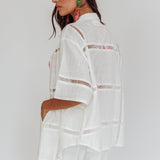 Phoebe Elastic Shorts White