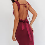 Annabel Bodycon Maxi Dress Wine