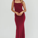 Annabel Bodycon Maxi Dress Wine