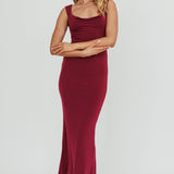 Annabel Bodycon Maxi Dress Wine
