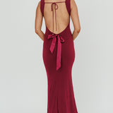Annabel Bodycon Maxi Dress Wine