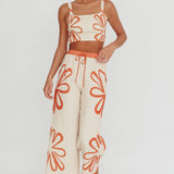 Briar Square Neck Cropped Top Rust Beige