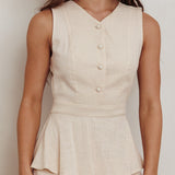 Just Perfect Tiered Ruffle Maxi Dress Oat
