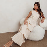 Just Perfect Tiered Ruffle Maxi Dress Oat