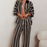 Influence Knit Straight Leg Pants Black