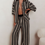 Influence Knit Straight Leg Pants Black