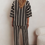 Influence Knit Straight Leg Pants Black
