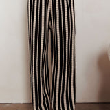 Influence Knit Straight Leg Pants Black