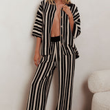 Influence Knit Straight Leg Pants Black