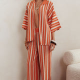 Influence Knit Straight Leg Pants Orange