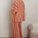 Influence Knit Straight Leg Pants Orange