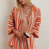Influence Knit Relaxed Shirt Orange