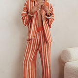 Influence Knit Relaxed Shirt Orange