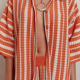 Influence Knit Relaxed Shirt Orange