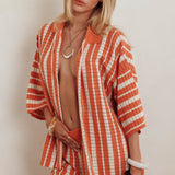 Influence Knit Relaxed Shirt Orange