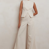 Consideration Wide Leg Pant Beige
