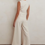 Consideration Wide Leg Pant Beige
