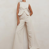 Consideration Wide Leg Pant Beige