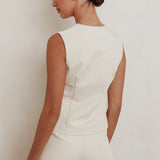 Consideration Sleeveless Vest Top Beige