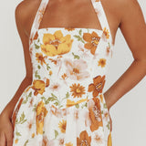 Shaya Tiered Ruffle Maxi Dress Floral Yellow