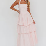 Shaya Tiered Ruffle Maxi Dress Pink