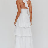 Shaya Tiered Ruffle Maxi Dress White
