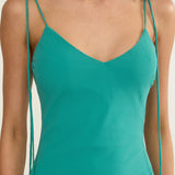 Dreamy Day Ruffle Trim Maxi Dress Turquoise