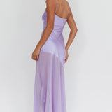 Gilded Dream Chiffon Hem Maxi Dress Lilac