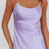 Gilded Dream Chiffon Hem Maxi Dress Lilac