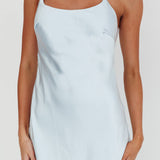 Gilded Dream Chiffon Hem Maxi Dress Baby Blue