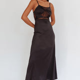 Wyatt Lace Twish Bust Maxi Dress Black