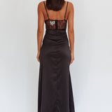 Wyatt Lace Twish Bust Maxi Dress Black