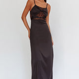 Wyatt Lace Twish Bust Maxi Dress Black