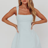 Jordy Structured A-Line Mini Dress Ice Blue