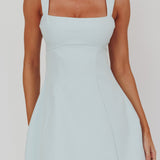 Jordy Structured A-Line Mini Dress Ice Blue