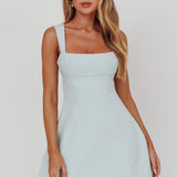Jordy Structured A-Line Mini Dress Ice Blue