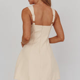 Jordy Structured A-Line Mini Dress Apricot