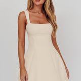 Jordy Structured A-Line Mini Dress Apricot