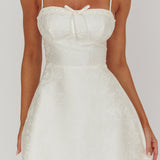 Kyrah Lace-Up Back Mini Dress Cream