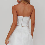 Count Down A-Line Mini Skirt Oyster