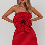 Count Down A-Line Mini Skirt Red