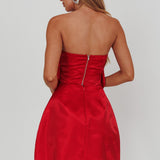 Count Down A-Line Mini Skirt Red