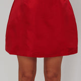 Count Down A-Line Mini Skirt Red