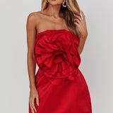 Count Down A-Line Mini Skirt Red