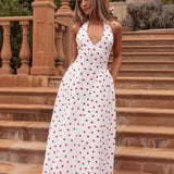 El Corazon Halterneck Dress Heart Print