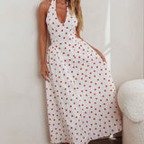 El Corazon Halterneck Dress Heart Print